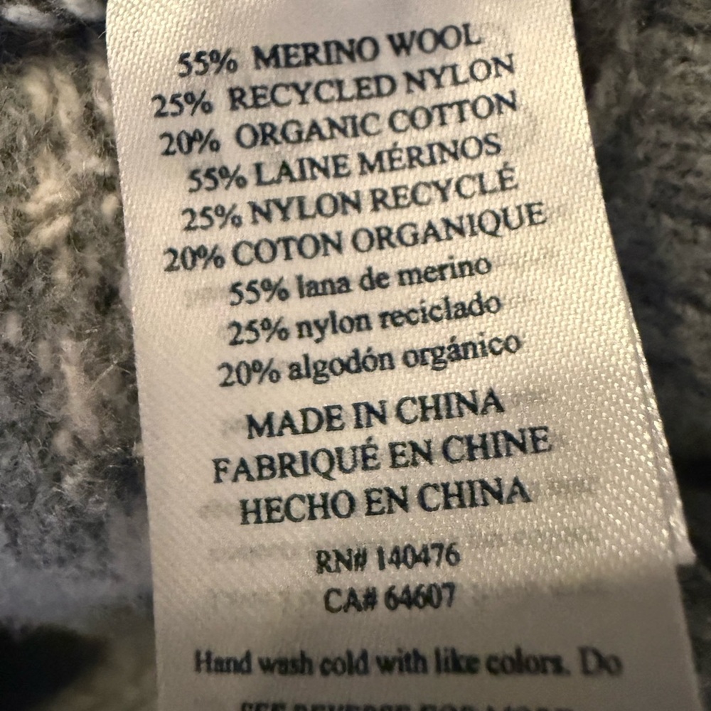 Faherty Gray Patterned Crew Neck Sweater - image 5